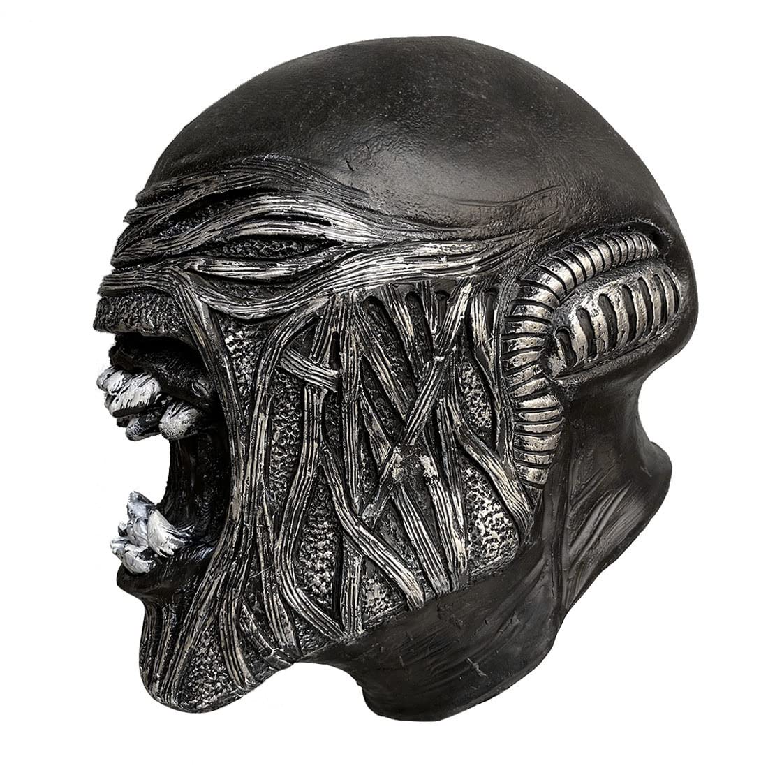 Scrary Masks Alien Predator Latex Headgear Cosplay Costume Props Black Helmet Realistic Masks