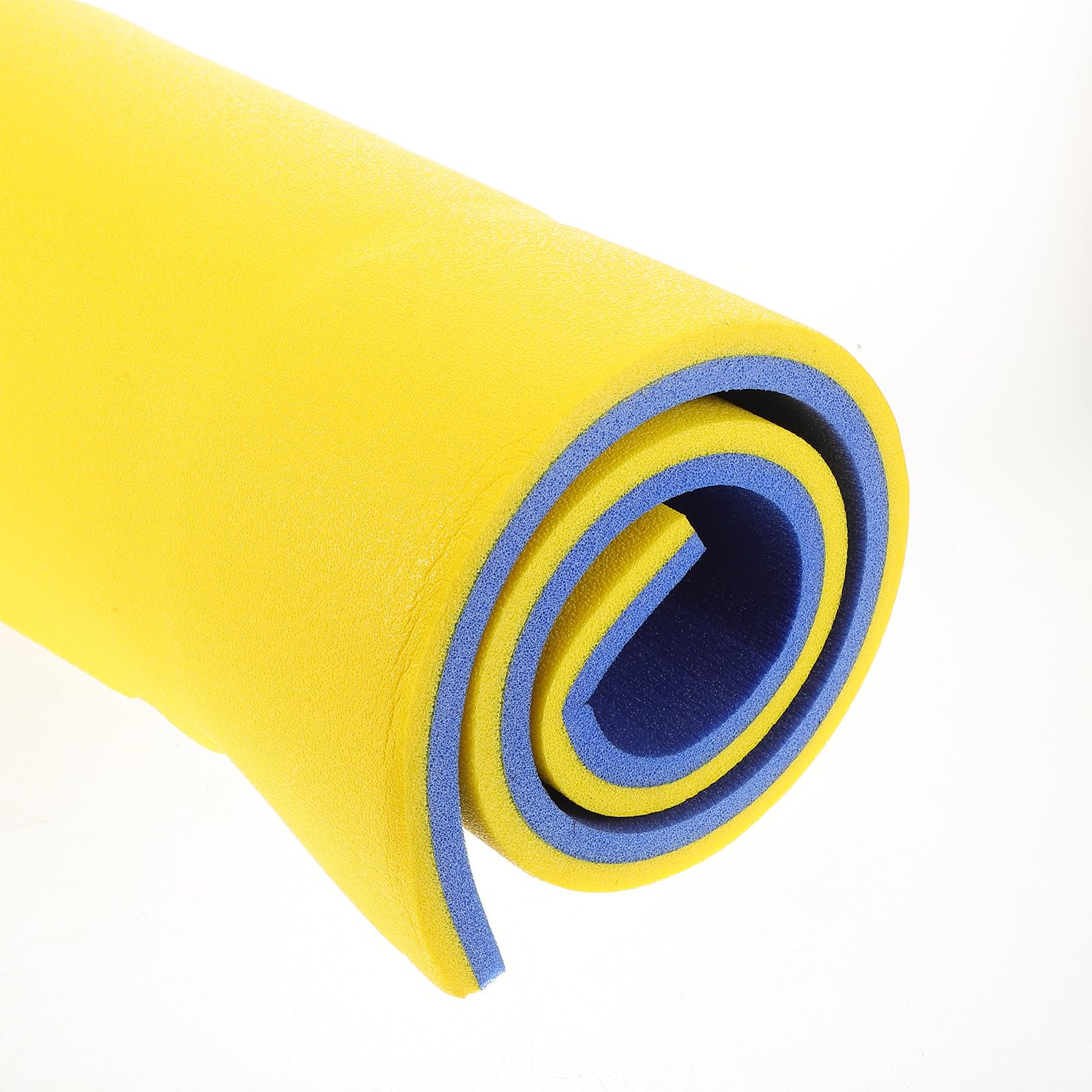 GALPADA Colchoneta Flotante de Espuma para 110X40X22 CM Azul y Amarillo Doble Capa Esterilla Flotante de Nenúfares para Piscina y Actividades Acuáticas en Lagos y Parques Acuáticos