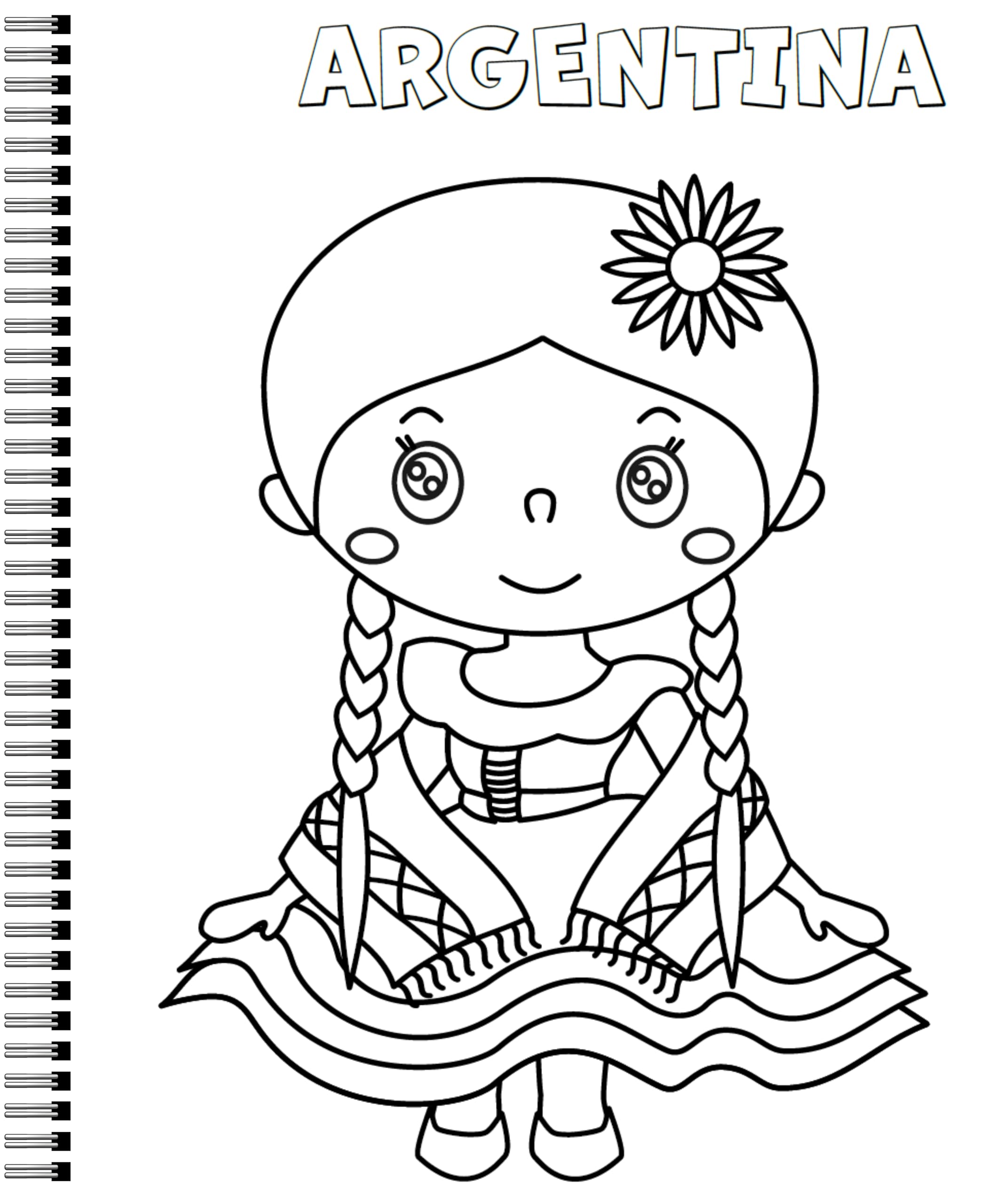Girls' Fashion Around the World: Cute and Easy Coloring Book [Spiral-bound] LobsterBunny Entertainment and Jenny Martin - PT07