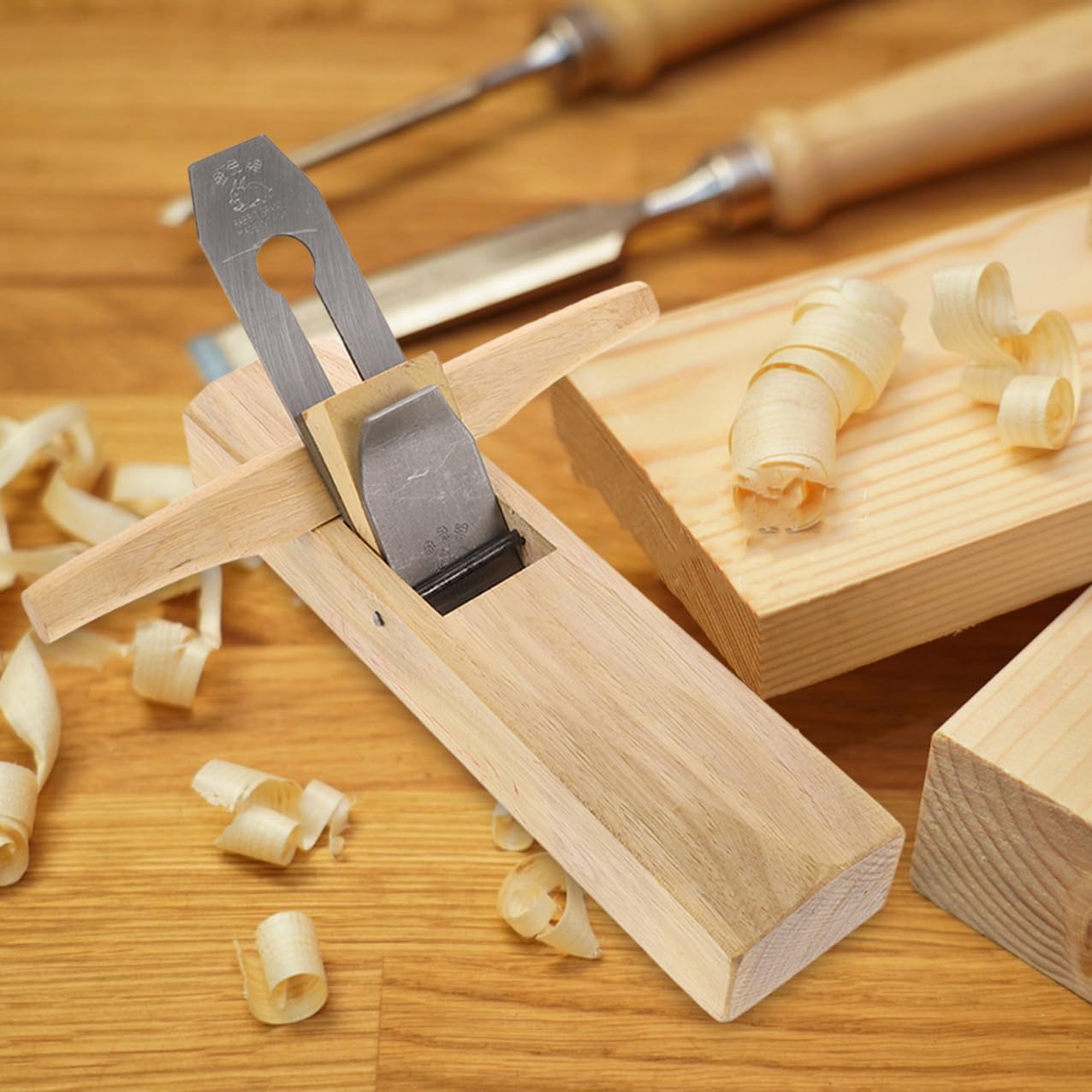 Langer Handhobel für Holzbearbeitung, Praktischer Flachbodenhobel | 1 Satz, Holz und Metallausführung, Handgeführte Bedienung, Stabilität und Sicherer Einsatz für Skulptur, Modellbau