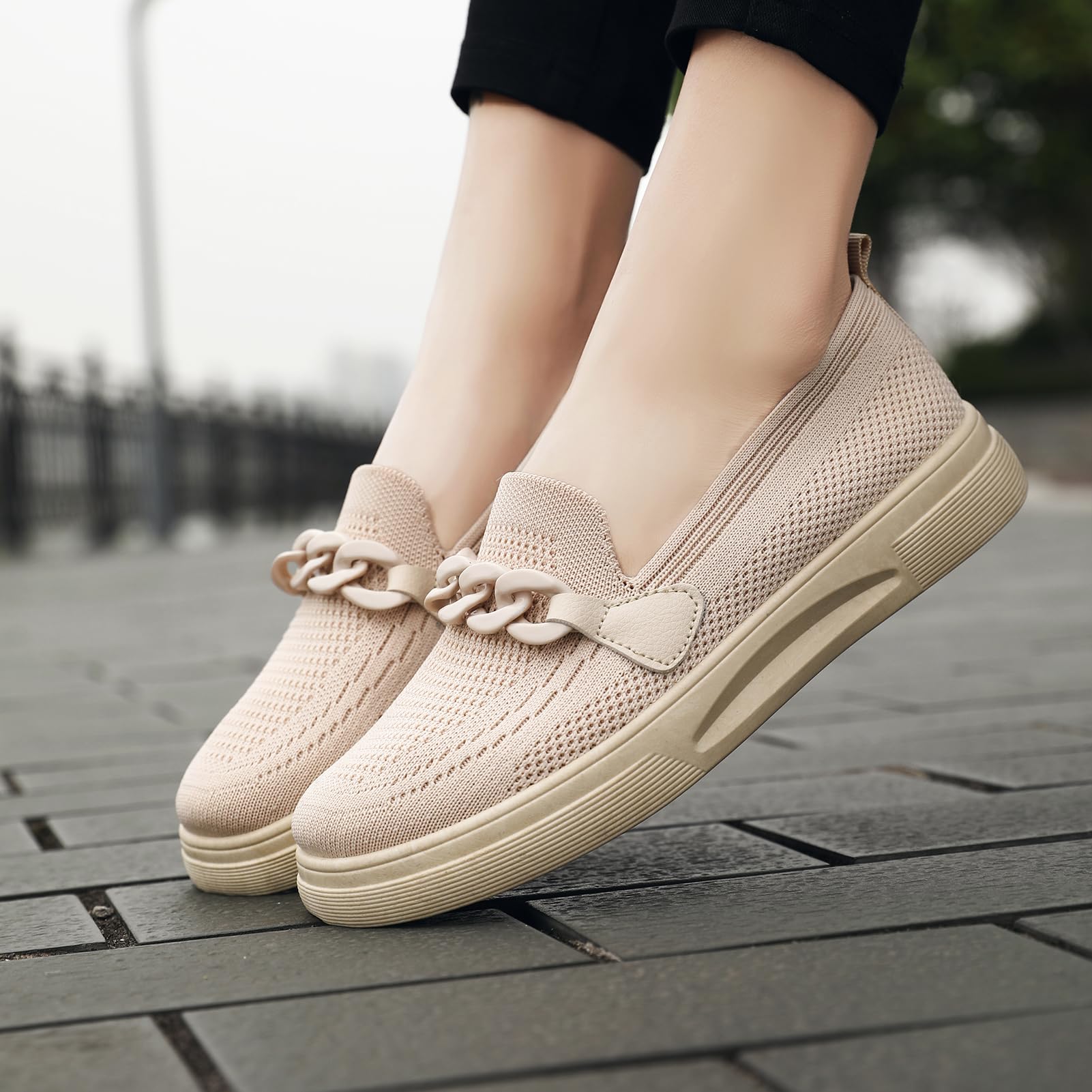 Alexis Leroy Basket San Lacet Femme Maille Confortable Chaussures de Marche