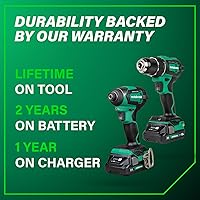 Vista 11 de Metabo HPT Kit combinado de taladro conductor inalámbrico sin escobillas multivoltios de 18 V y destornillador de impacto, kit de herramientas