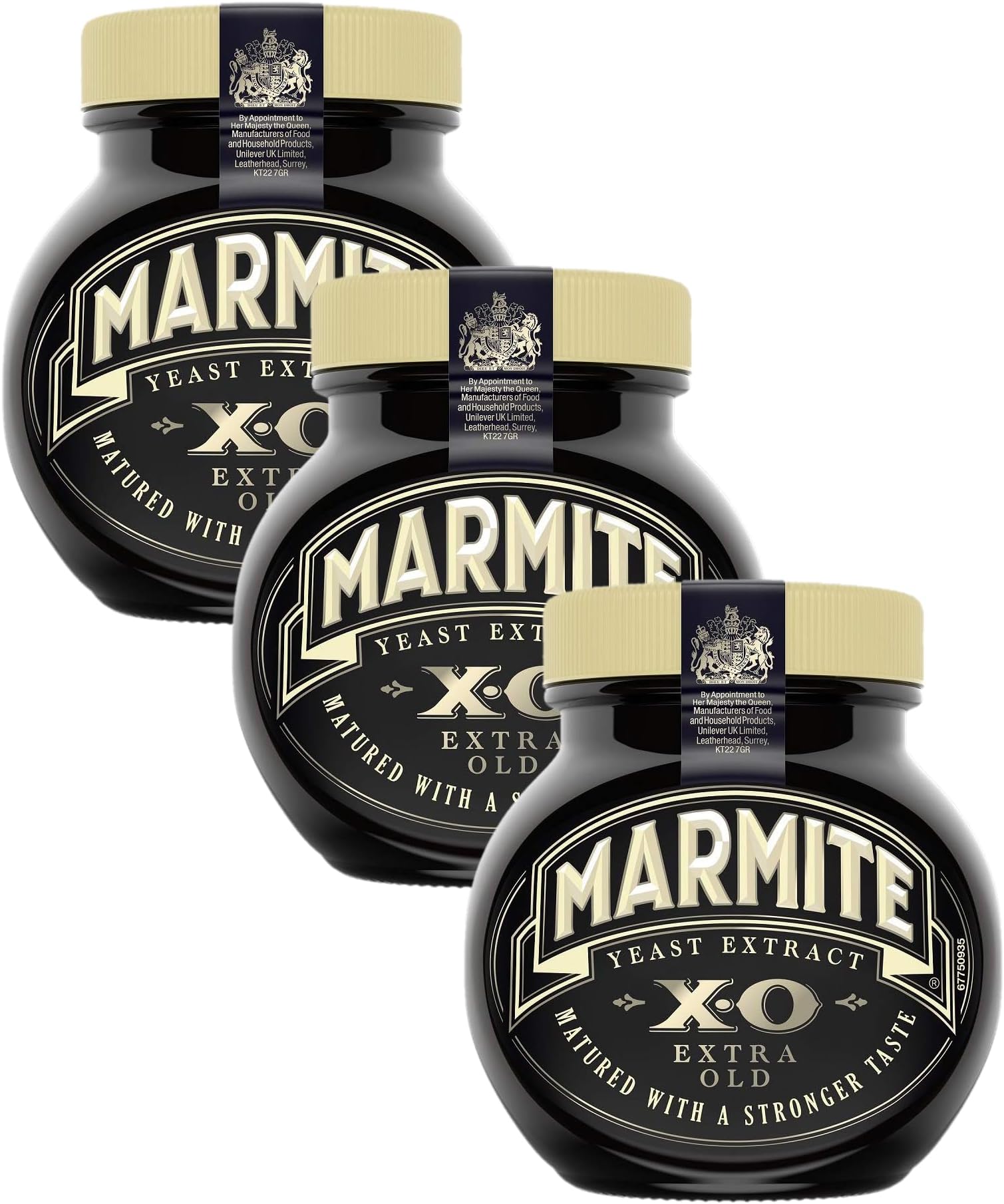 Marmite XO Yeast Extract matured 4x longer breakfast spread aged for an extra strong taste 250 g (Pack of 3)