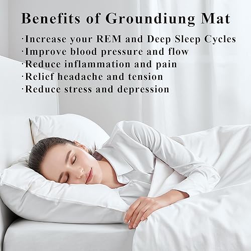 Miniatura 4 de Tapete de tierra para cama, funda de colchón de tierra para mejorar el sueño, almohadilla de sueño, tapete de tierra para terapia de cuero sintético