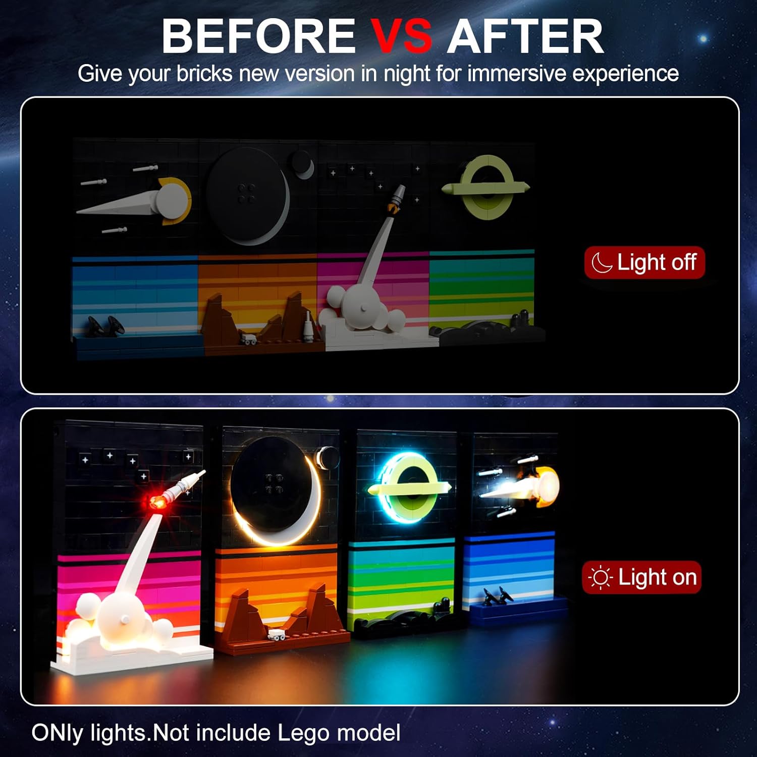 LED Light Kit for Lego Tales of The Space Age 21340, Compatible with Lego 21340, Lighting Your Toy for Tales of The Space Age - Without Model (Classic Version)