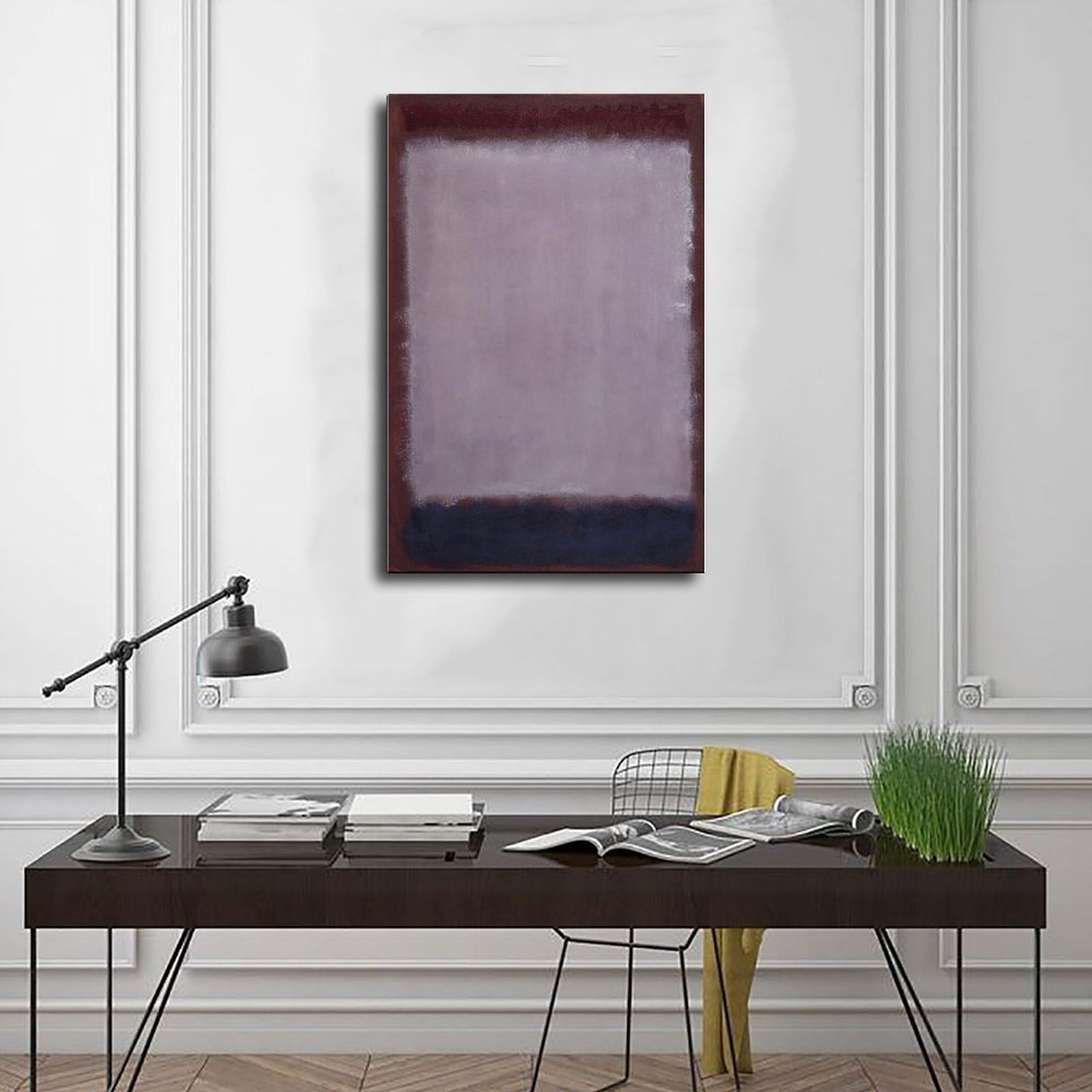 Famous Works by Mark Rothko - Póster de lavanda y morera de 1949 para dormitorio, decoración de lienzo, paisaje deportivo, oficina, habitación, marco de regalo, 30,5 x 45,7 cm