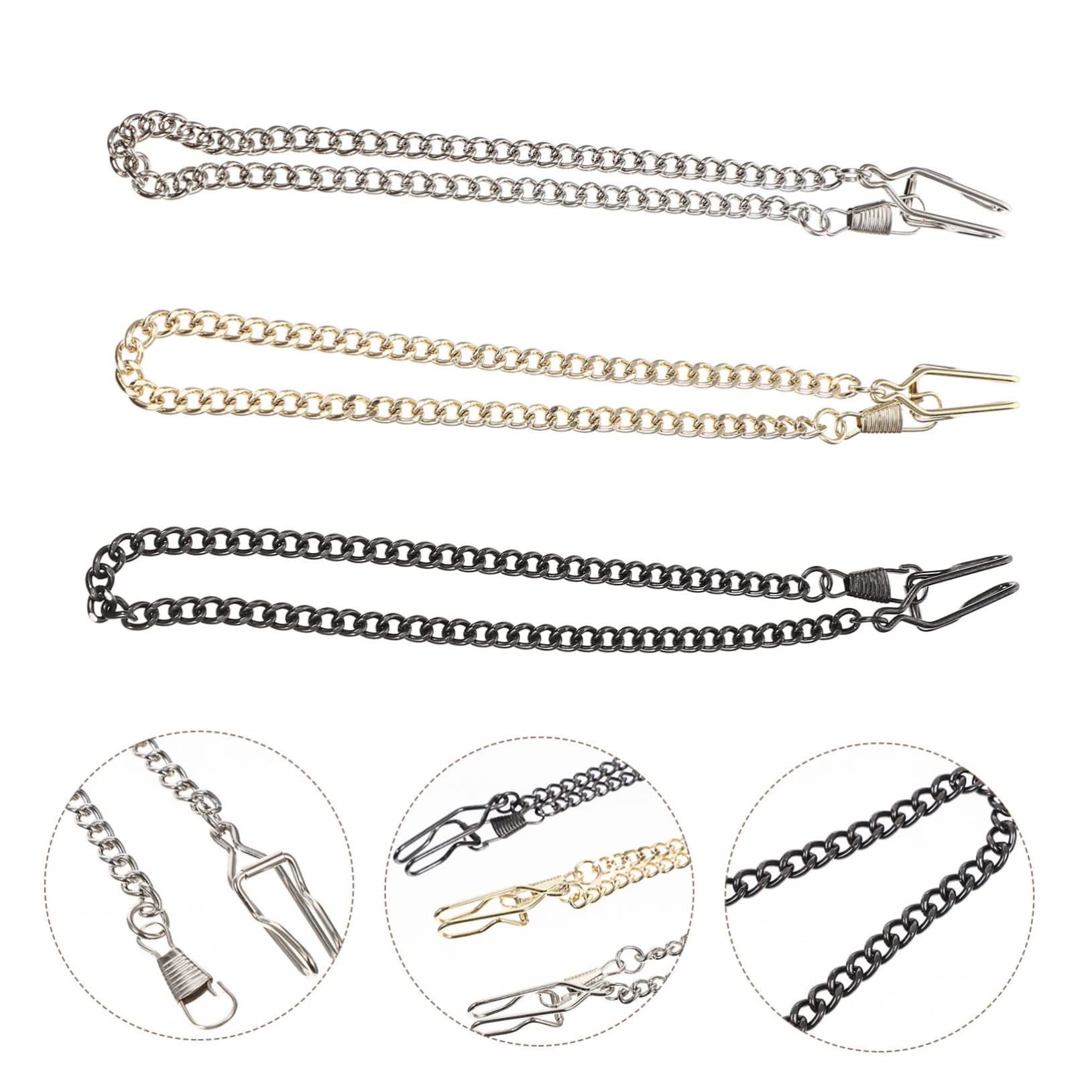 LIFKOME 15 Pcs Catena Per Orologio Da Tasca Mens Catena Da Tasca Orologi Catene In Acciaio Inox Per Gli Uomini Vestito Della Maglia Per Gli Uomini Orologio Fob Catena Men Tank Top In
