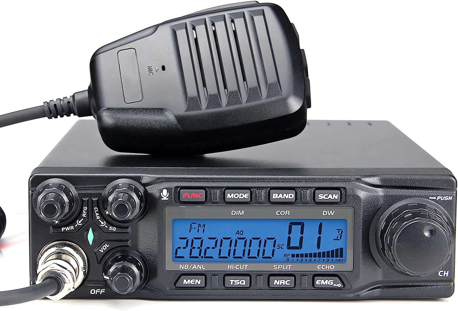 10 Meter Ham Radio AT-6666PRO FM/AM/USB/LSB/CW Two Way Radio 80W for Truckers and Road Travelers