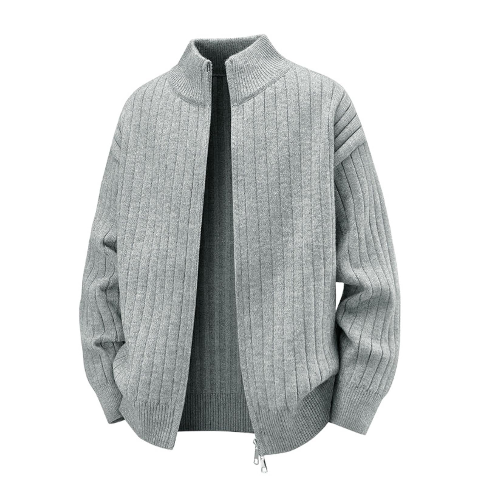 Pull en tricot homme fermeture éclair style décontracté urbain - 7