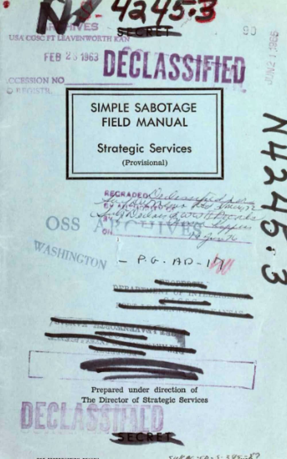SIMPLE SABOTAGE FIELD MANUAL: Strategic Services
