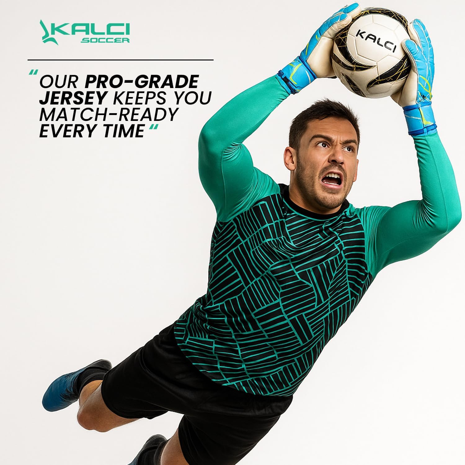 Kalci Hidden Chest Padding Soccer Goalie Jersey Youth & Adult. Long Sleeves Elbow Padded Goalkeeper Shirt for Boys & Girls - Image 4