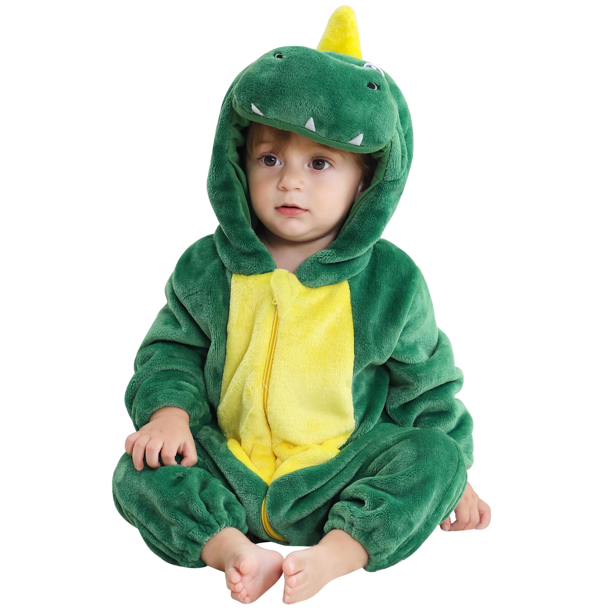 Costume Cosplay di Halloween Unisex con Cappuccio a Forma di Animale per Neonati Maschi e Femmine 2-36 Mesi