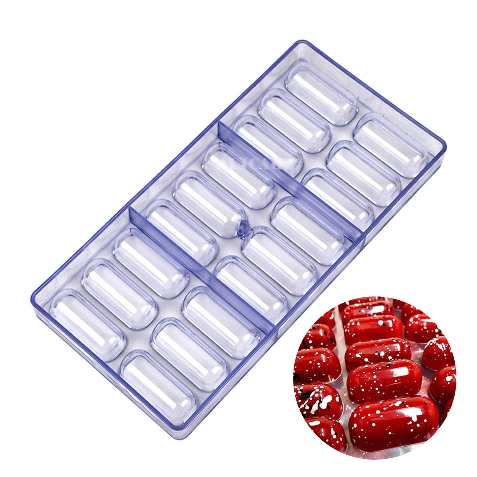 DUBENS 3D Polycarbonate Chocolat Moule 3D Olive Eau Gouttes Créatif