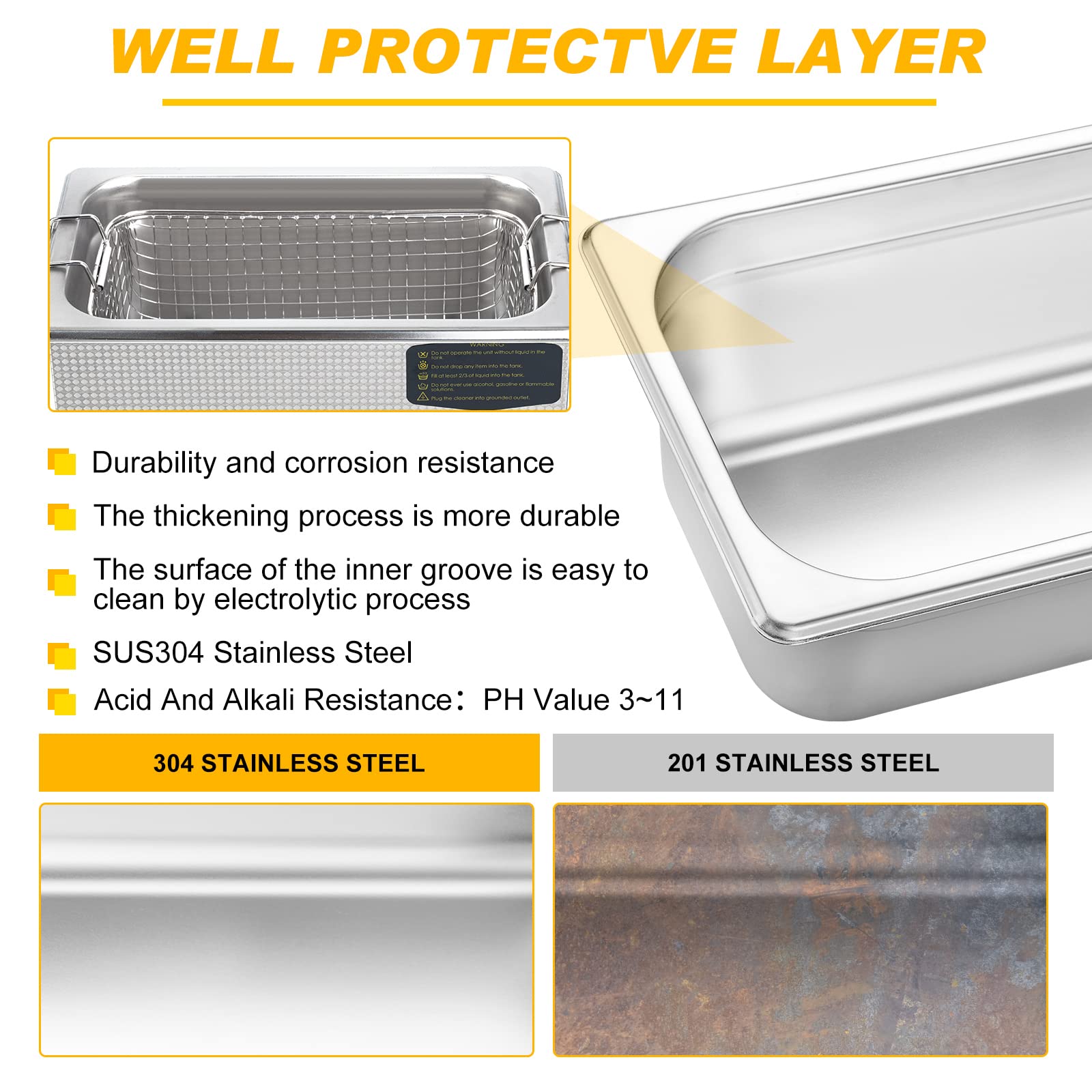 Amazon | EIWEI 3L Ultrasonic Cleaner Dual-Frequency Professional