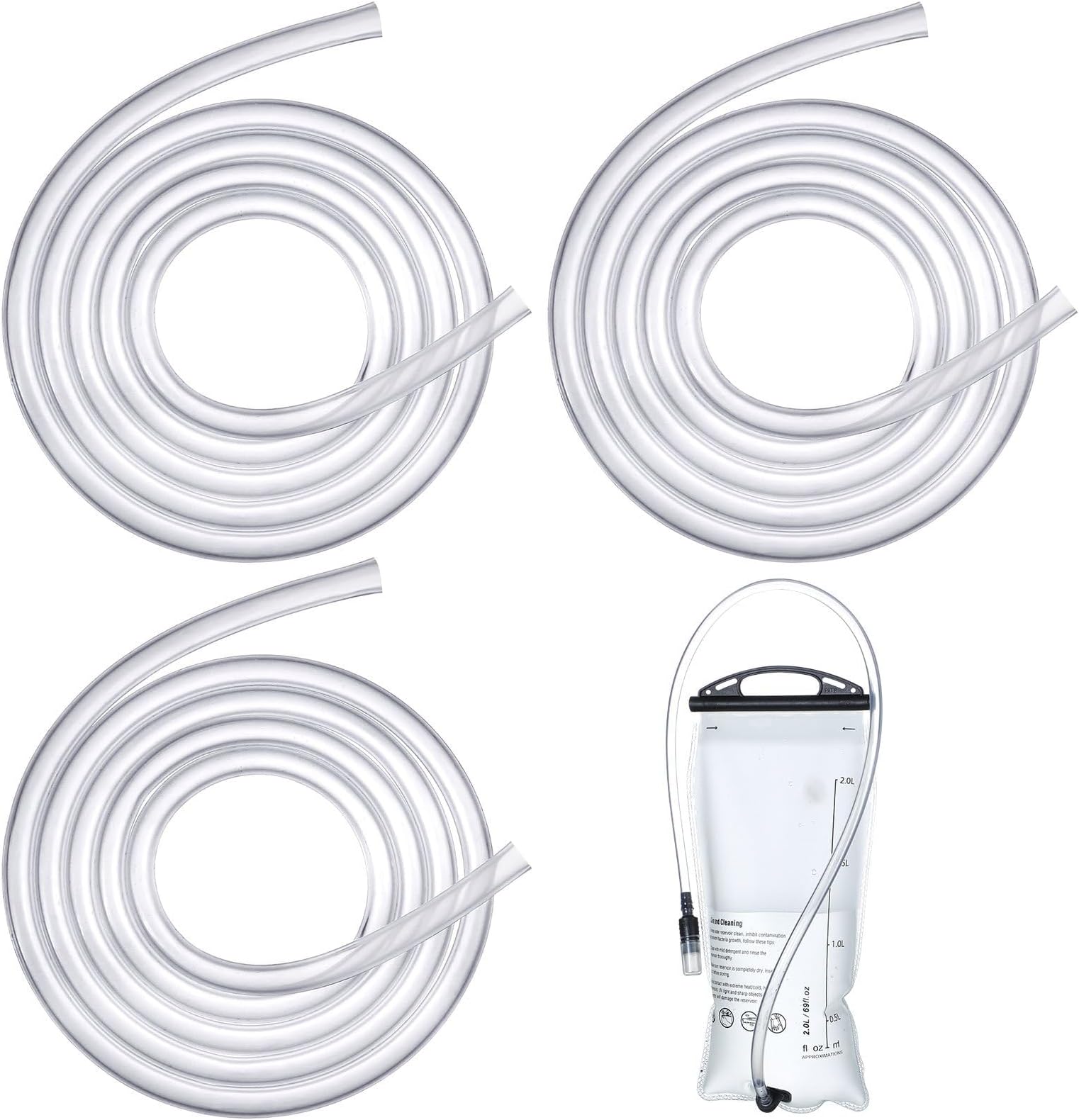 Pangda 3 Pcs Hydraulics Reservoir Hose Replacement Hydration Non Kinking Drink Tube 59 Inches Long Drinking Tubes Bite Bottle Water Bladder Hose for Sports Bladder Backpack System Packs