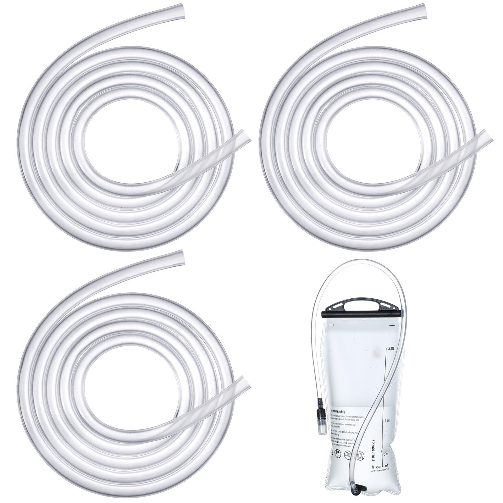 3 Pcs Hydraulics Reservoir Hose Replacement Hydration Non Kinking Drink Tube 59 Inches Long Drinking Tubes Bite Bottle Water Bladder Hose for Sports Bladder Backpack System Packs