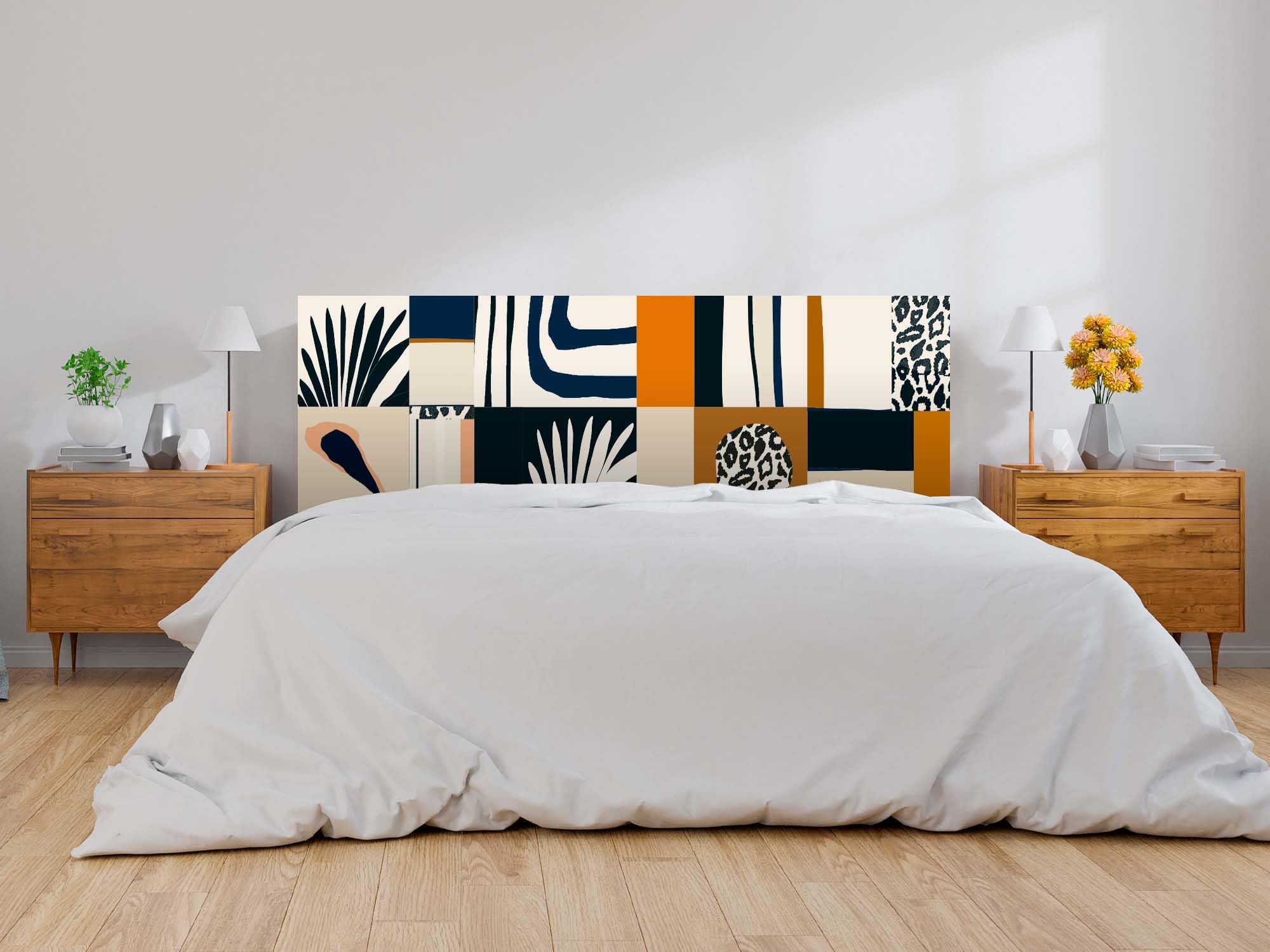 Oedim Cabecero Cama PVC Estampados Diferentes, 135x60cm,Cabecero Ligero, Elegante, Resistente y Económico