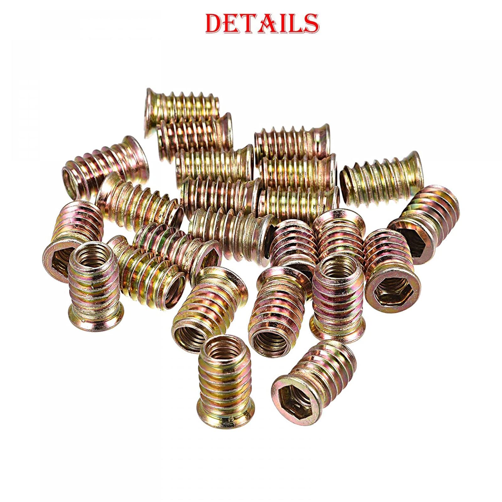 10 Stück Zinklegierungsgewinde For Holzeinsatzmutter Mit Flansch