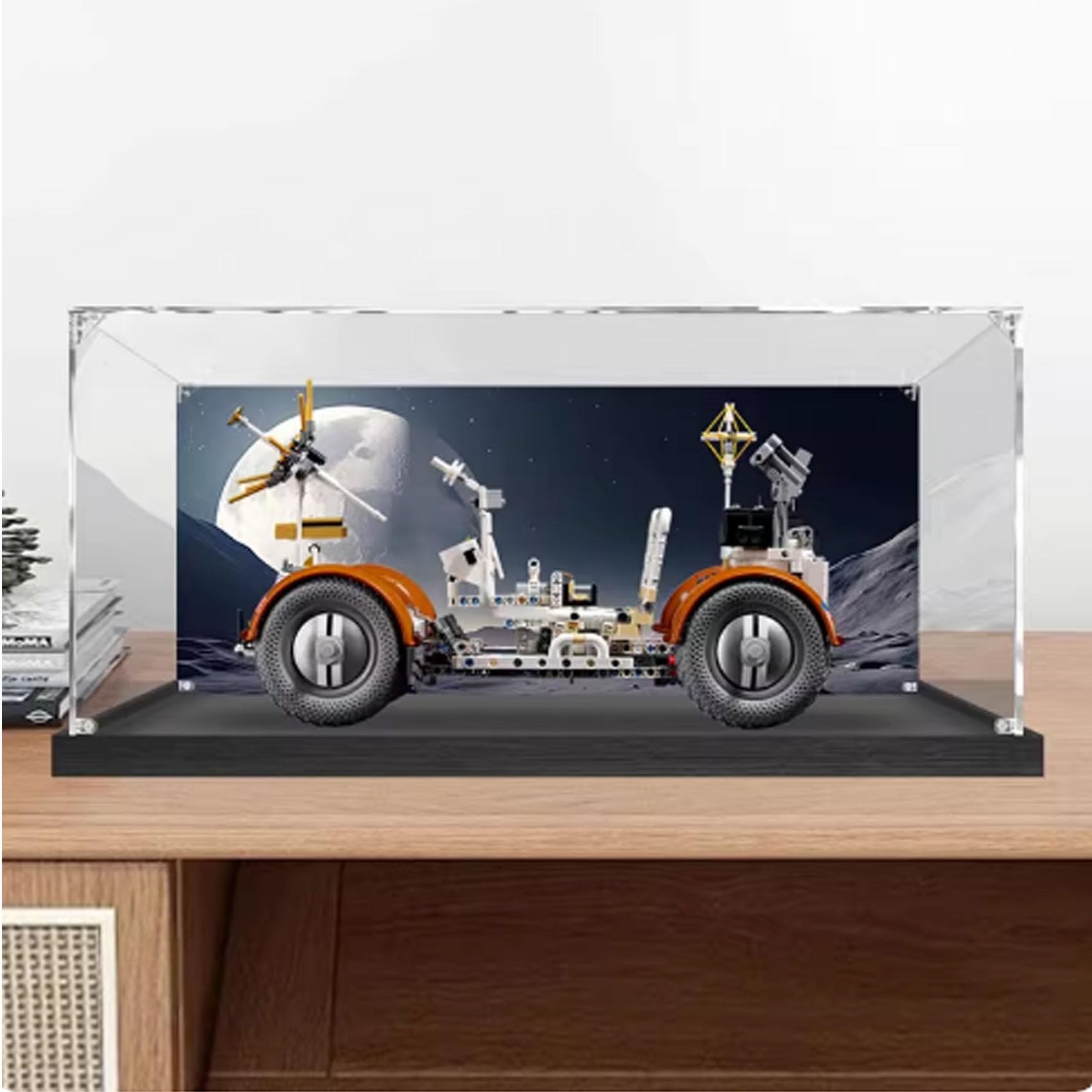 Acrylic Display Case for Le-go 42182 lunar rover Model, Dustproof Display Box (display box only) (background 3mm)