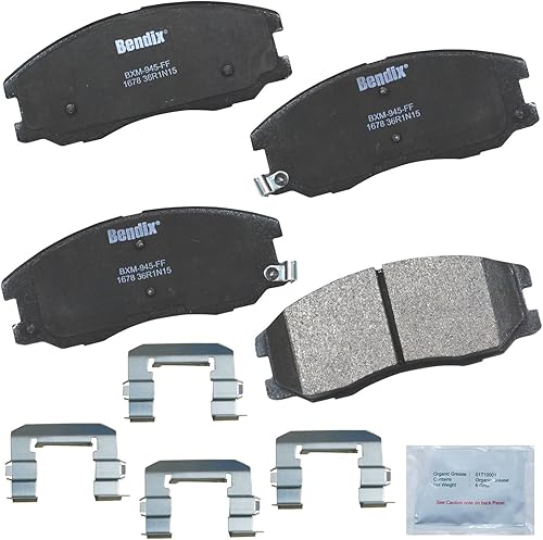 Vista 331 de Bendix Priority1 CFC1035 Pastillas de freno delanteras de cerámica para modelos seleccionados Chevrolet Aveo, Aveo5, Optra, Spark, Spark EV, Pontiac