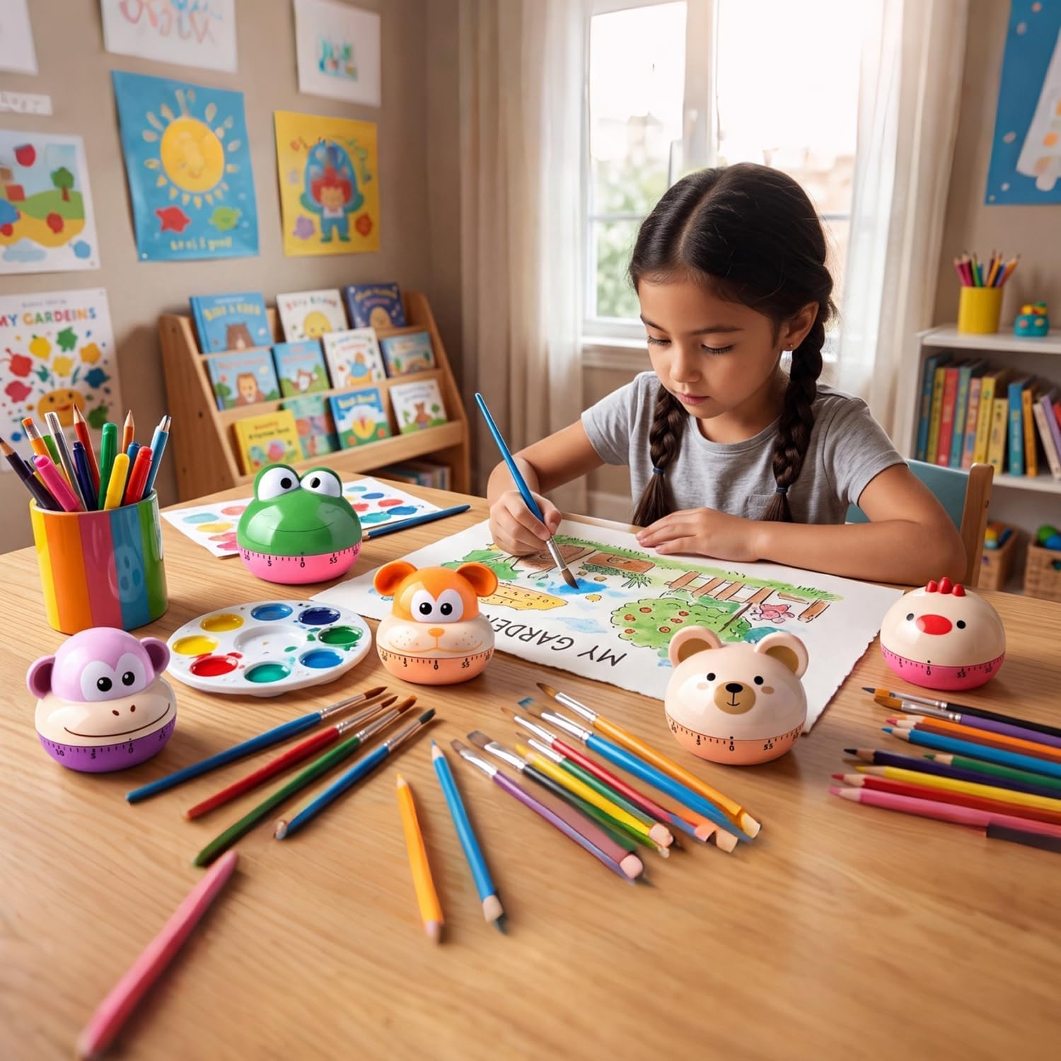 60-Min Mechanical Kitchen Timer,Cute Cartoon Shape