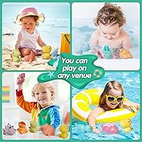 Vista 9 de Bath Toys, Dinosaur 9 Pack Sealed, No Hole & Mold Free Bath Toys Design Soft, Squeezable & Float on Water Safe & Non-Toxic Easy-Grip Baby &
