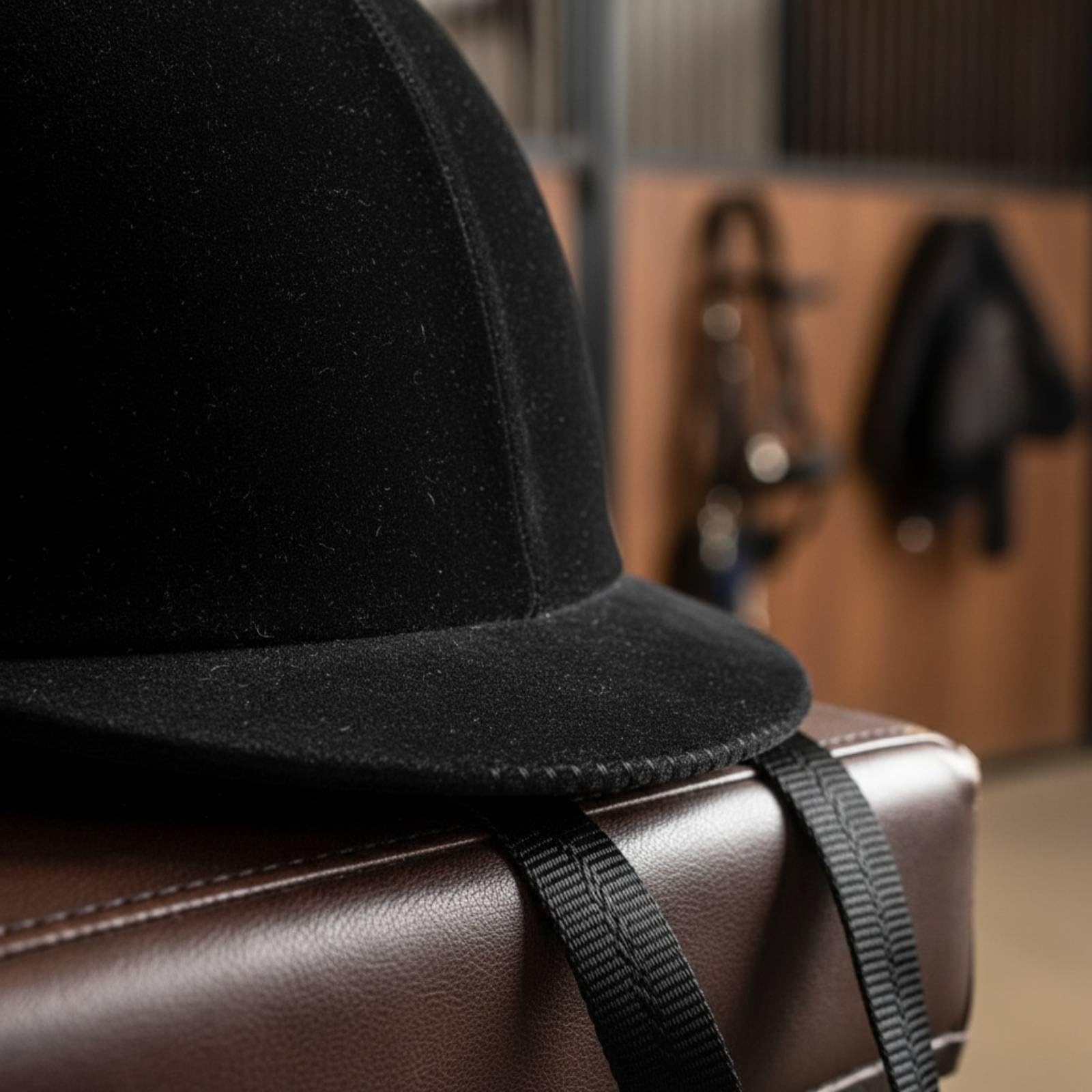 Amagogo Casco Equitazione Velluto Morbido con Fibbia Regolabile Protezione Testa Traspirante da con Sottogola Adatto Uomo Equitazione Classica