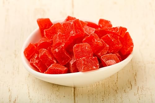 Miniatura 2 de Trozos de papaya seca (2 libras)  Papayas secas en cubitos lo mejor para aperitivos y hornear  Árbol de la pata de la pata  ligeramente recubierto