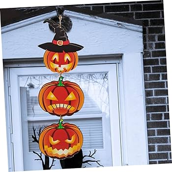 Amazon.co.jp: LABRIMP 2個南瓜骷髅ハロウィンサイン トドア装飾