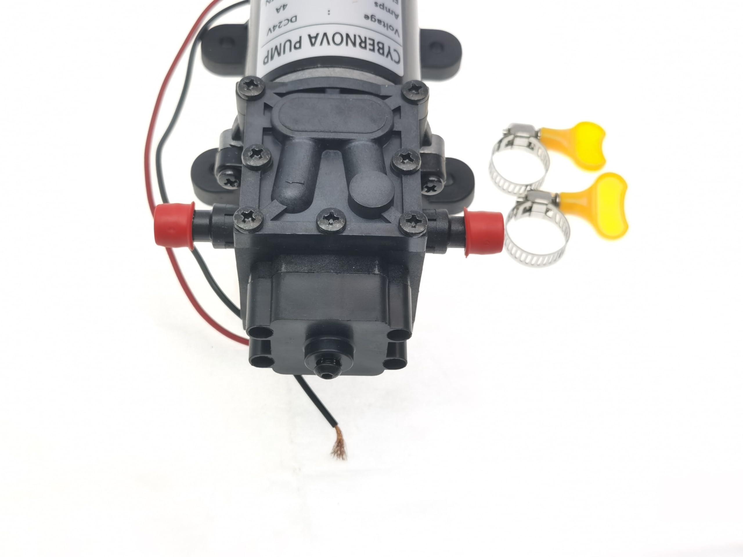 CYBERNOVA DC24V 6L/MIN Rückfluss-Membranpumpe Selbstansaugende Wasserpumpe mit geringem Geräuschpegel für Kühlung/Staubentfernung/Garten- und Wohnmobilreinigung/Bewässerung/Sprühung (15-24-HA)