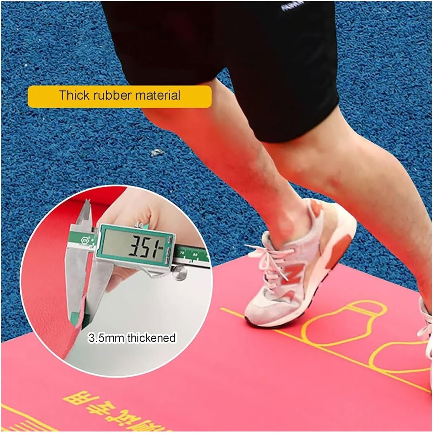 Gym Mat,Standing Long Jump, Practice Test Pad,0.9M Wide Rubber Workout Mats For Home Flooring,Wear-Resistant Physical Training