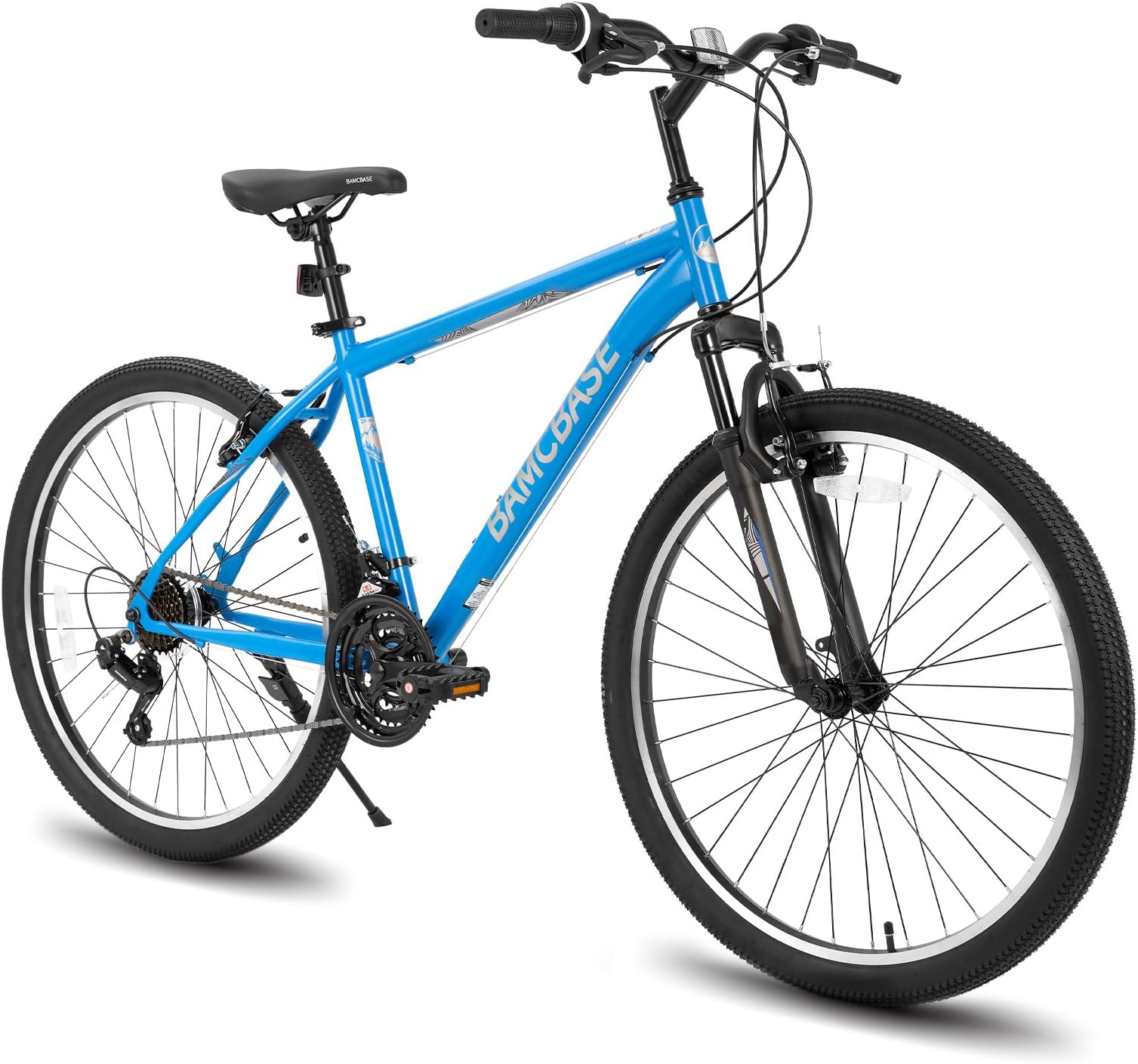 HILAND 26/27.5/29 Inch Adult Mountain Bike, 18/21 Speeds MTB for Mens Womens, High-Carbon Steel Frame, V Brake, Hardtail Mountain Bicycle for Adults