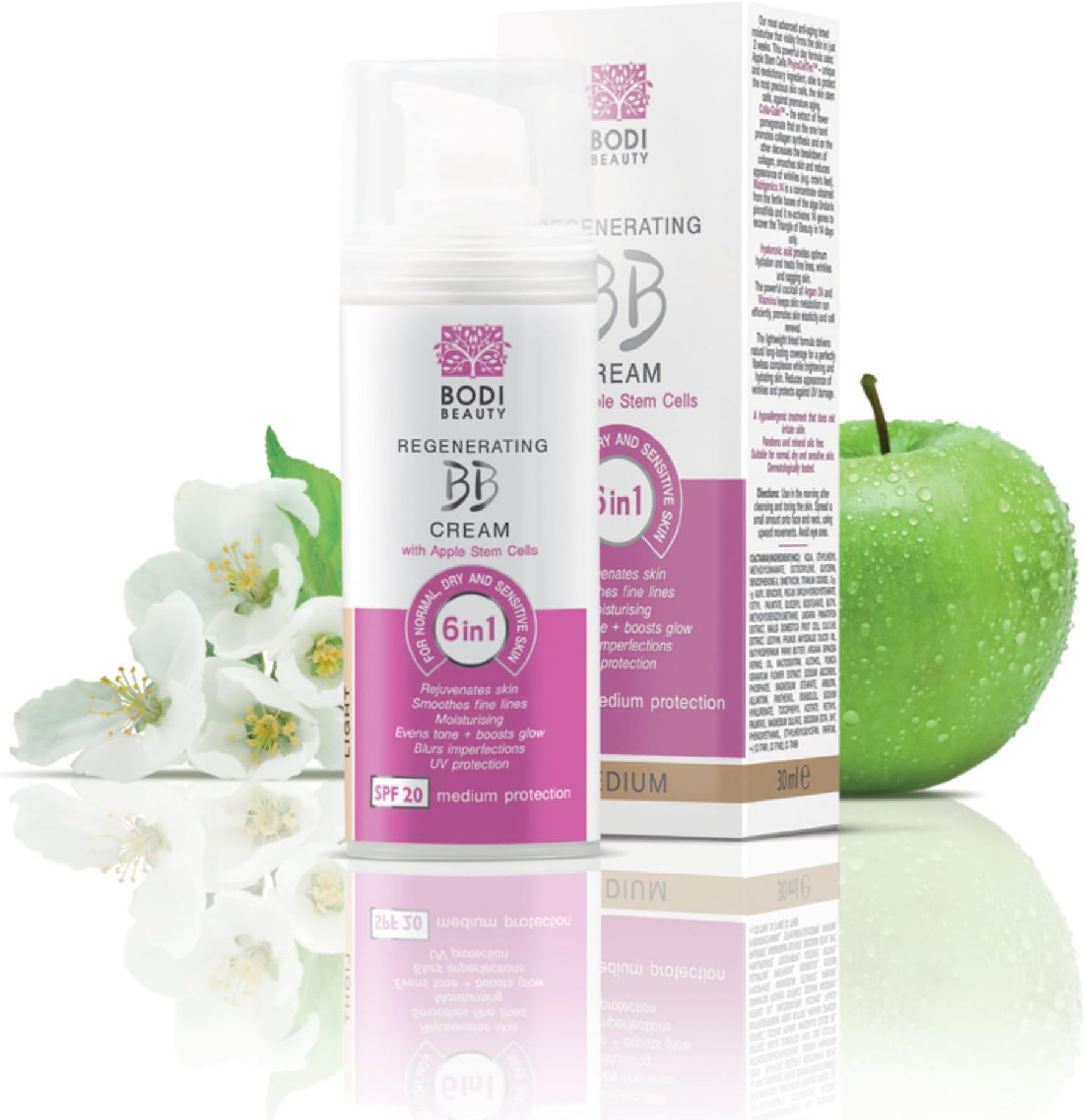 New! Apple Stem Cells Regenerating BB Cream for Normal, Dry & Sensitive Skin (MEDIUM)