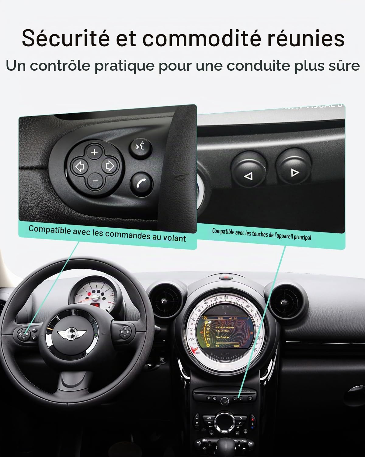 Adaptateur Bluetooth Voiture USB/AUX pour BMW Mini CIC & Boost CD