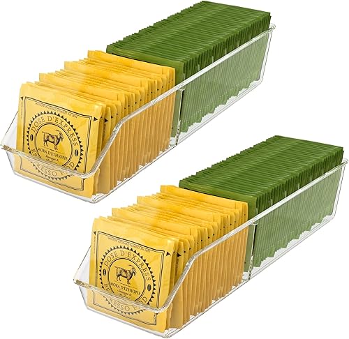 Vista 7 de MaxGear Organizador de bolsas de té de plástico transparente para despensa, cocina, gabinete, encimera, 1 paquete