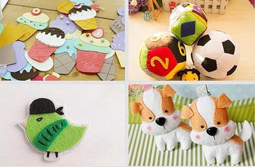 Miniatura 7 de MUGgYz 36 x 36 pulgadas (elige tu color dándonos un mensaje), tela de fieltro suave no tejida, hoja de tela de fieltro retazos DIY costura muñecas