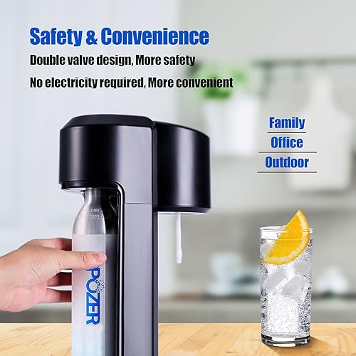 Miniatura 6 de Cilindro del CO2 60L para Sodastream, carbonatador del intercambio compatible con los aparatos SodaMaker, Cilindros del hilo Adaptación FIZZ, UN