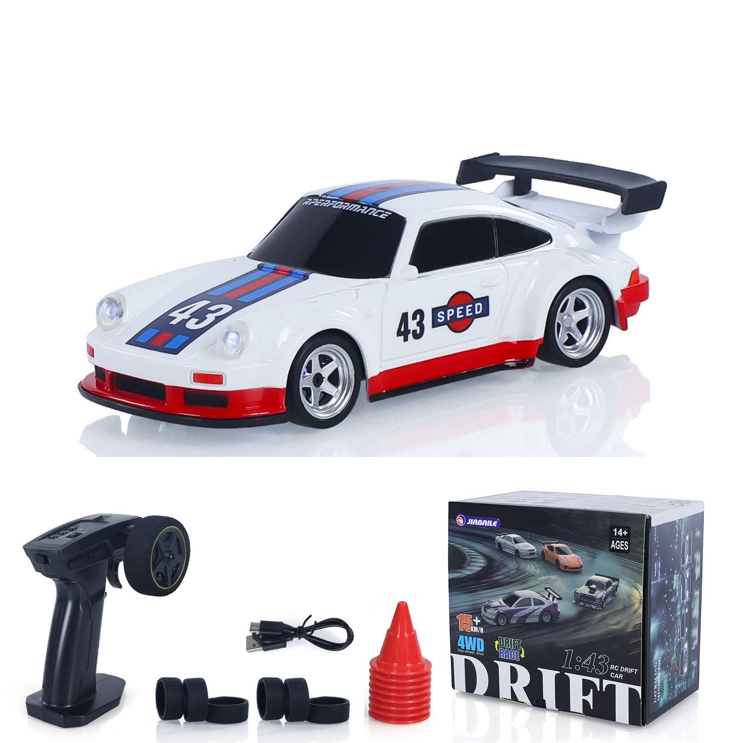 TOUCAN RC HOBBY 1/43 Veicoli Da Corsa Ad Alta Velocità 2.4G Mini RC Drift Car 4WD Pronto ad Andare Mini Auto Giocattolo Modello Radio Luci Batteria