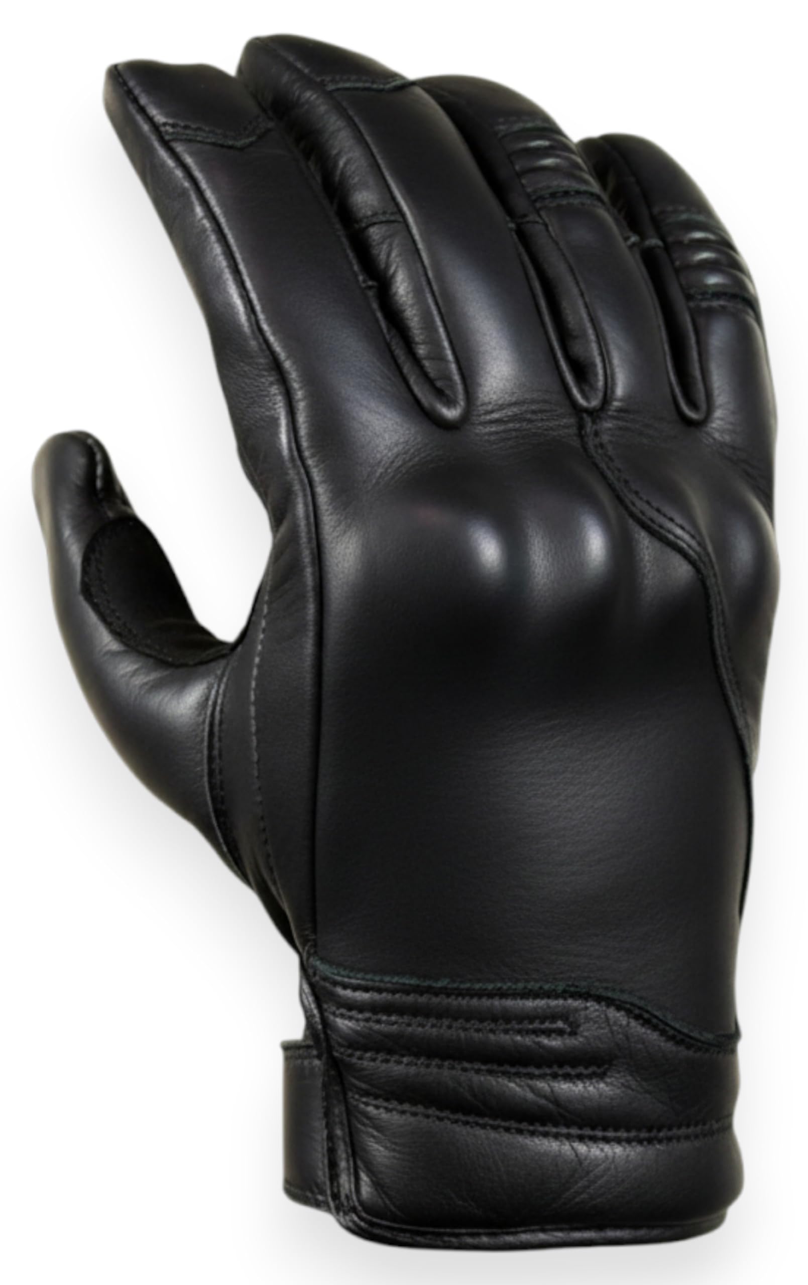 MDM Motorradhandschuhe Herren Leder, Retro Biker Handschuhe Chopper, Touchscreen Funktion, Rindsleder, Knöchelprotektor, rutschfeste Handfläche