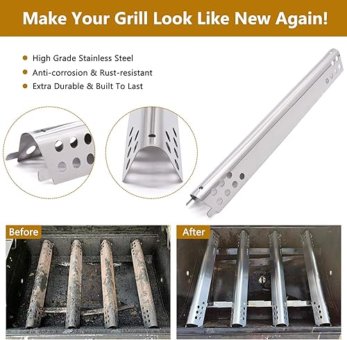 Miniatura 5 de Criditpid Piezas de repuesto para parrilla Charbroil Performance 2 Burner 463625217, 463625219, 463673519, 463673517, quemador de parrilla, escudo