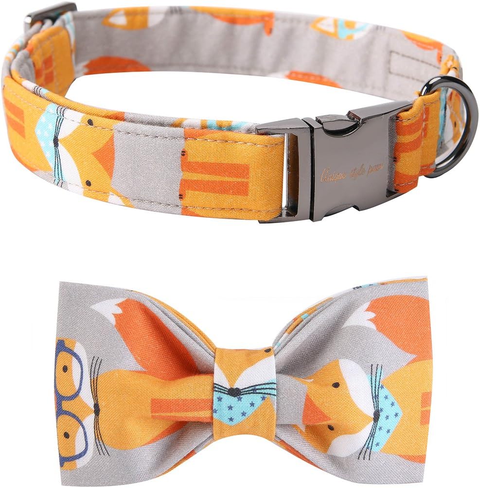 Unique Style Paws Pet Soft &Comfy Bowtie Dog Collar and Cat Collar Pet Gift for Dogs and Cats 6 Size and 7 Patterns