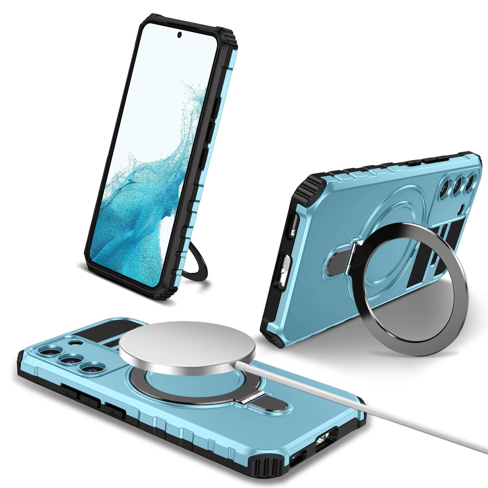 Coque Samsung S22 antichoc ultra robuste à support magnétique épuré - 8