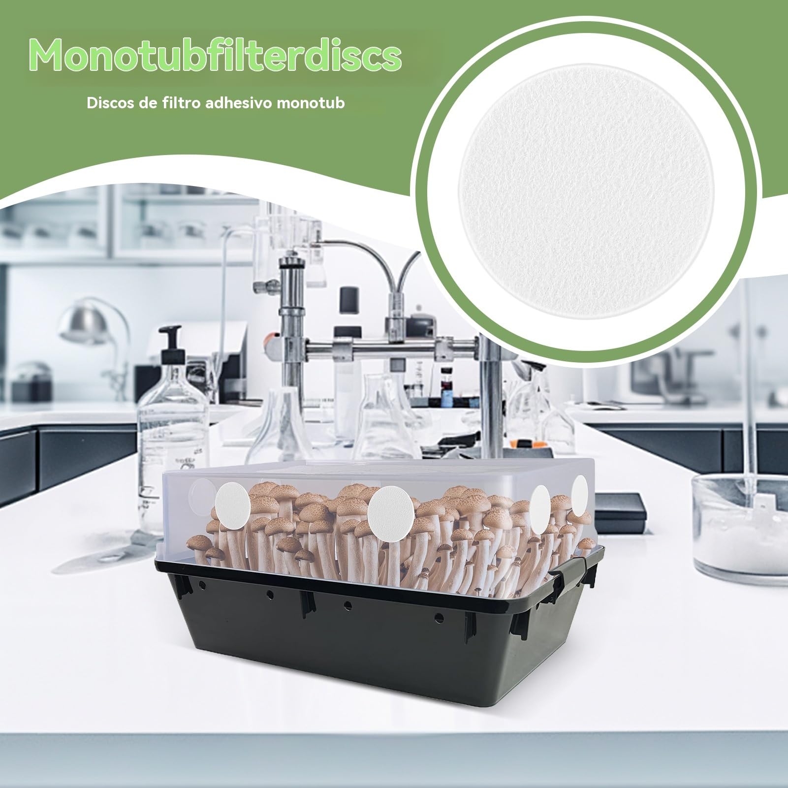 Discos De Filtro De Champiñones - Disco De Filtro De Tubo Único De Hongo 24x | Pantalla De Algodón Para La Humedad Retención De La Humedad Preservación De Plantas De Interior | Suministros De Crecient