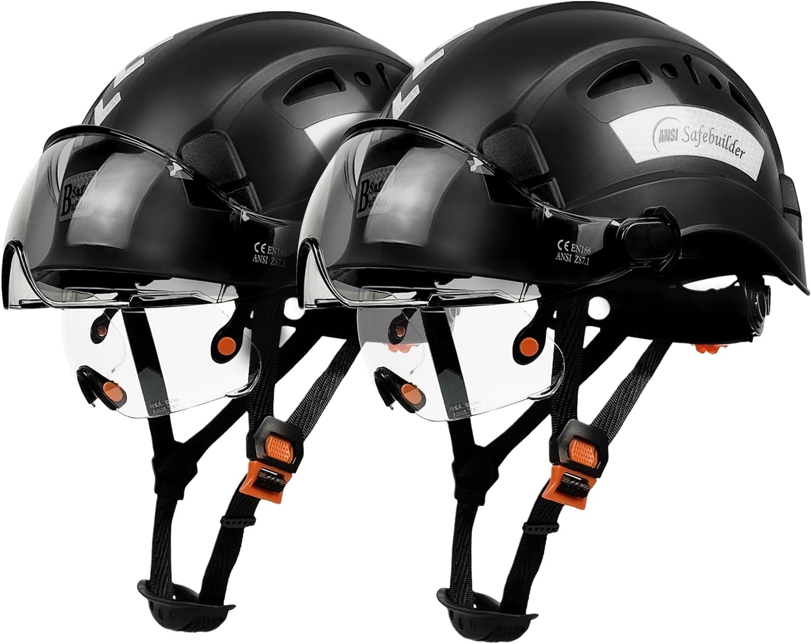 - 2PCS Safety Helmet Hard Hat with Visor Adjustable Lightweight Vented Work Helmet for Men ANSI Z89.1 Approved Industrial & Construction