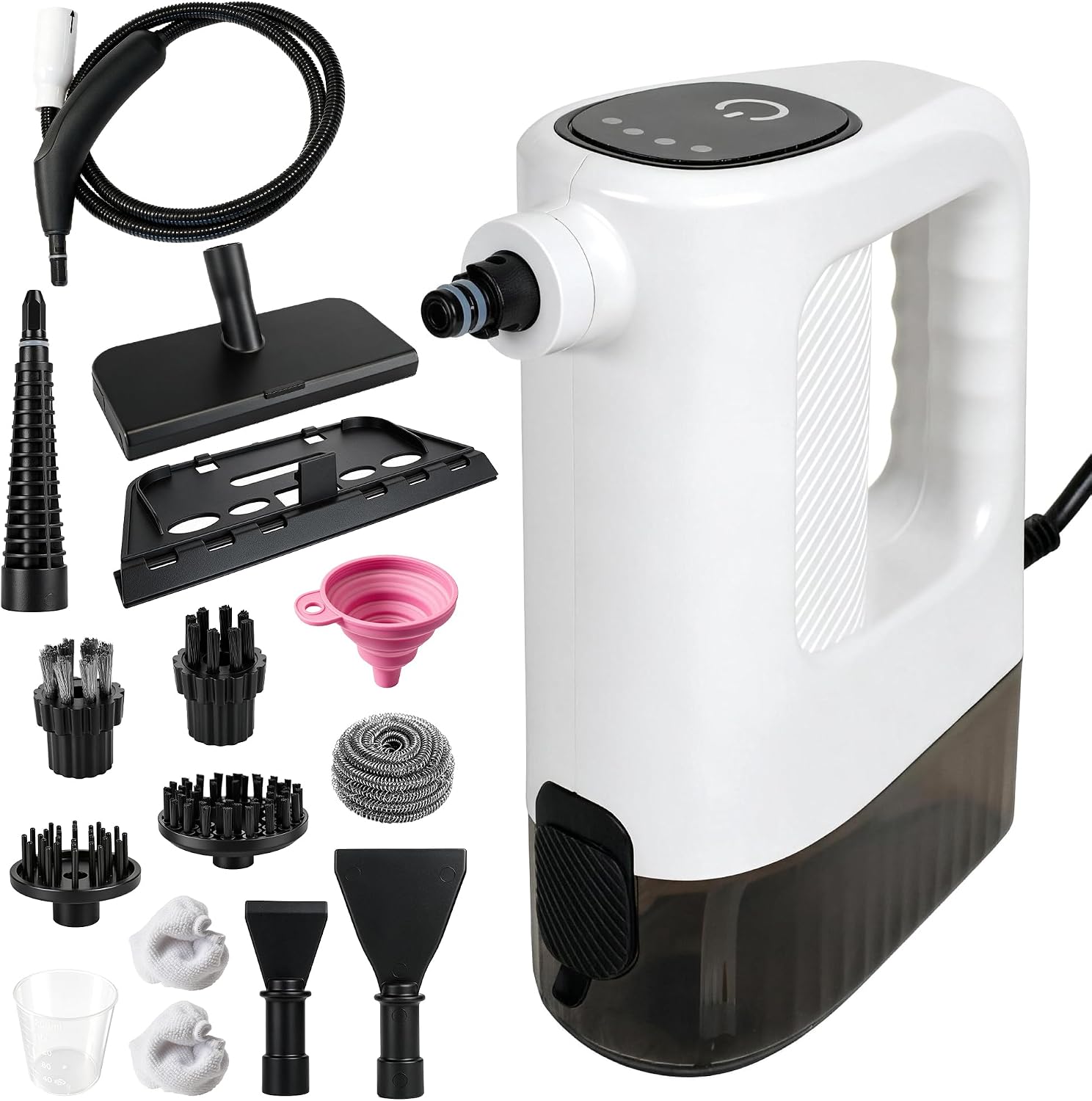 Handheld Steam Cleaner Portable Pressurized Steamer for Cleaning-15 PCS Accessories 15S Fast Heating 400ML Capacity Multi-Surface Deep Cleaning for Home, Kitchen, Car, Bathroom, Sofa, Floor, Window