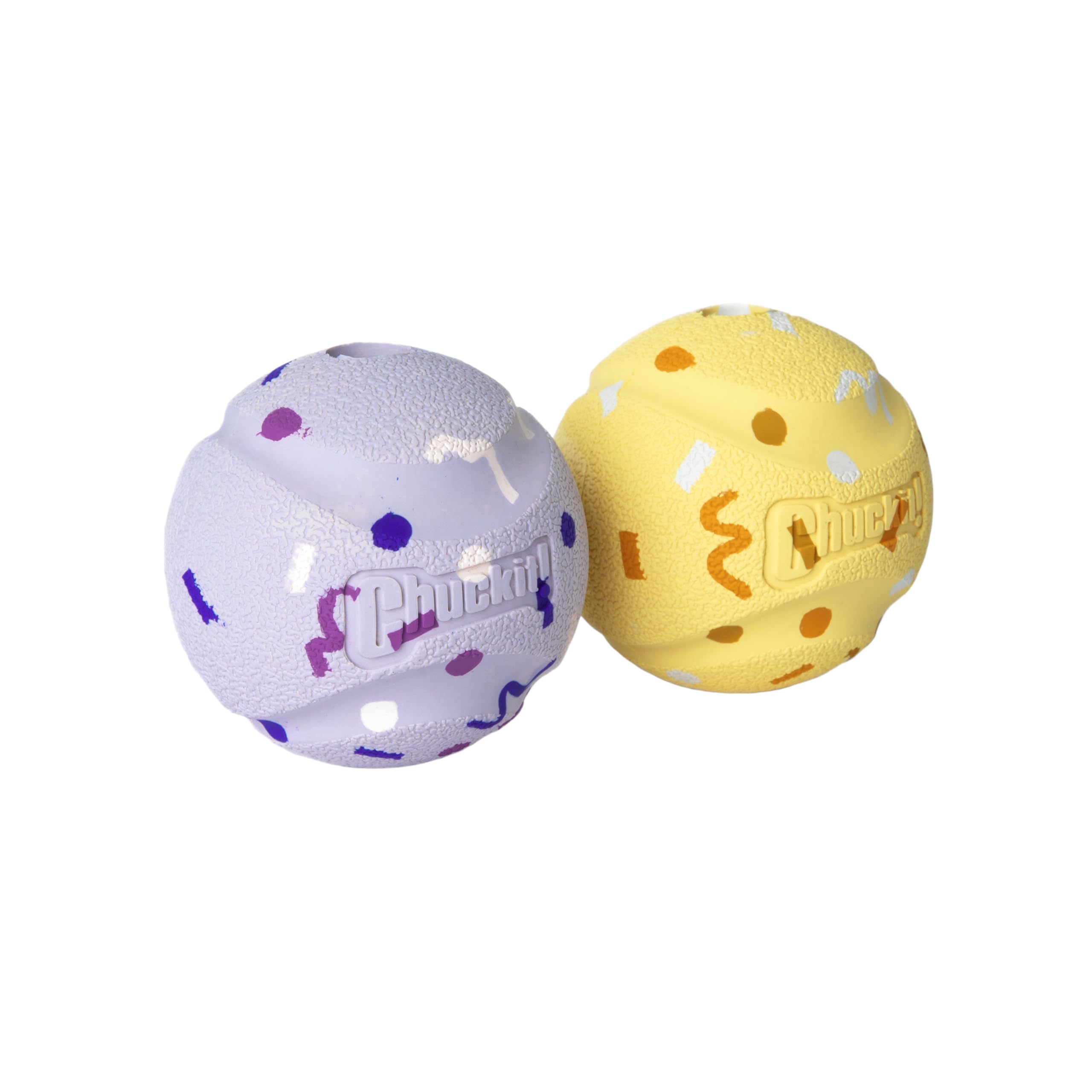 Birthday Dog Balls, Large (3"), Pack of 2 – Bouncy Birthday‑Scented Rubber Fetch Balls fo…
