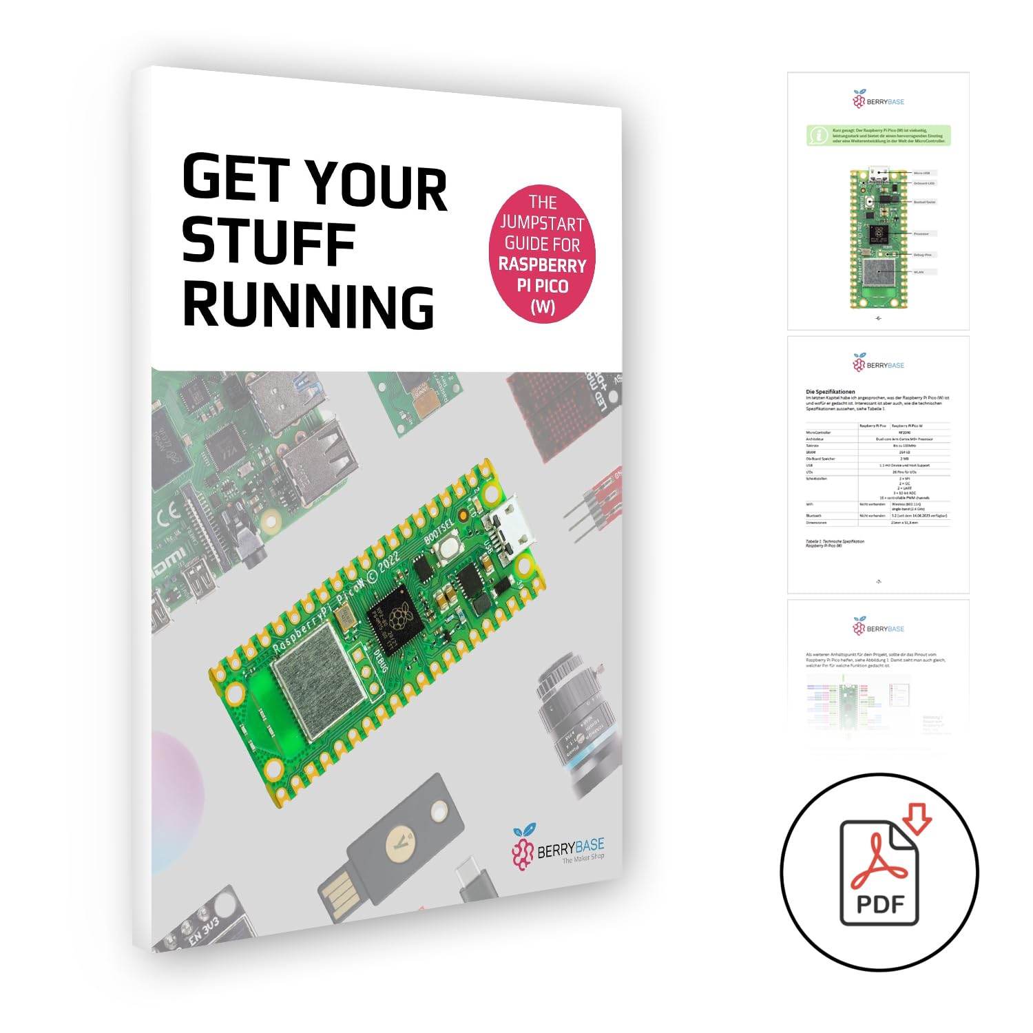 Pico W Raspberry-Pi Microcontroller-board met wifi, voorgesoldeerde header ondersteuning 2,4/5 GHZ, gebaseerd op RP2040 microcontroller-chip, Dual Core Arm Processor ondersteunt C/C /Python