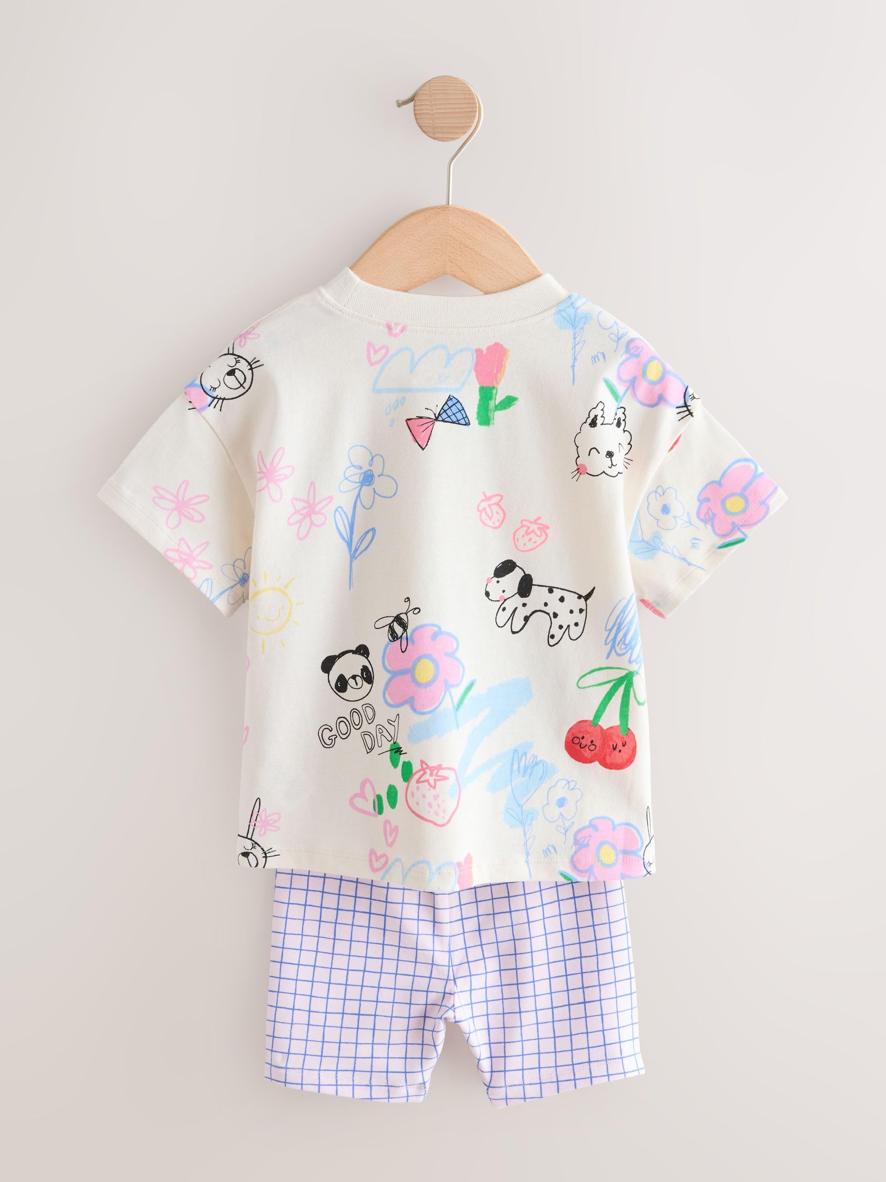 NEXT Mädchen Oberteil und Radlershorts, 2-teiliges Set