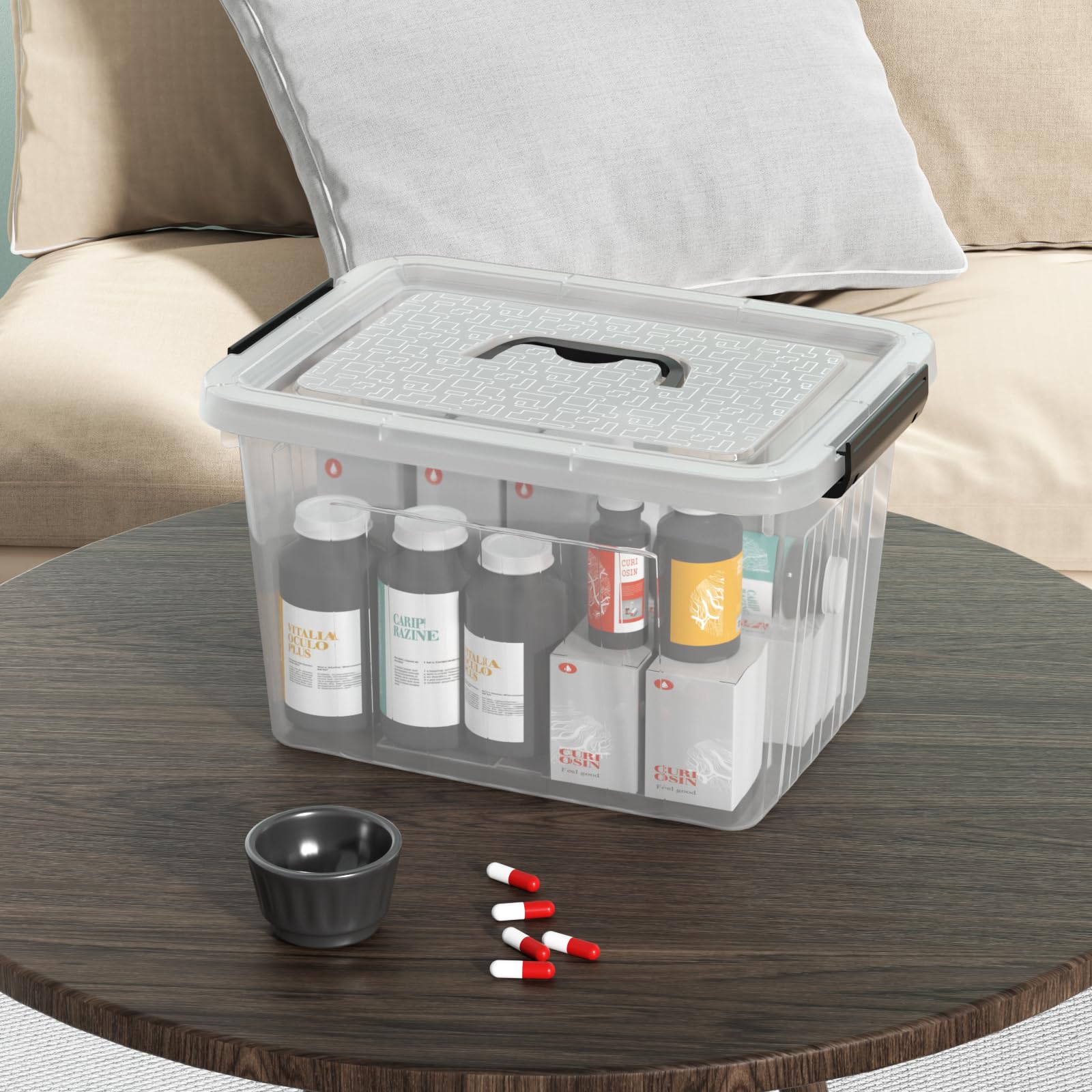 Idomy 1 Boîte De Rangement En Plastique, Conteneurs Transparents De 10