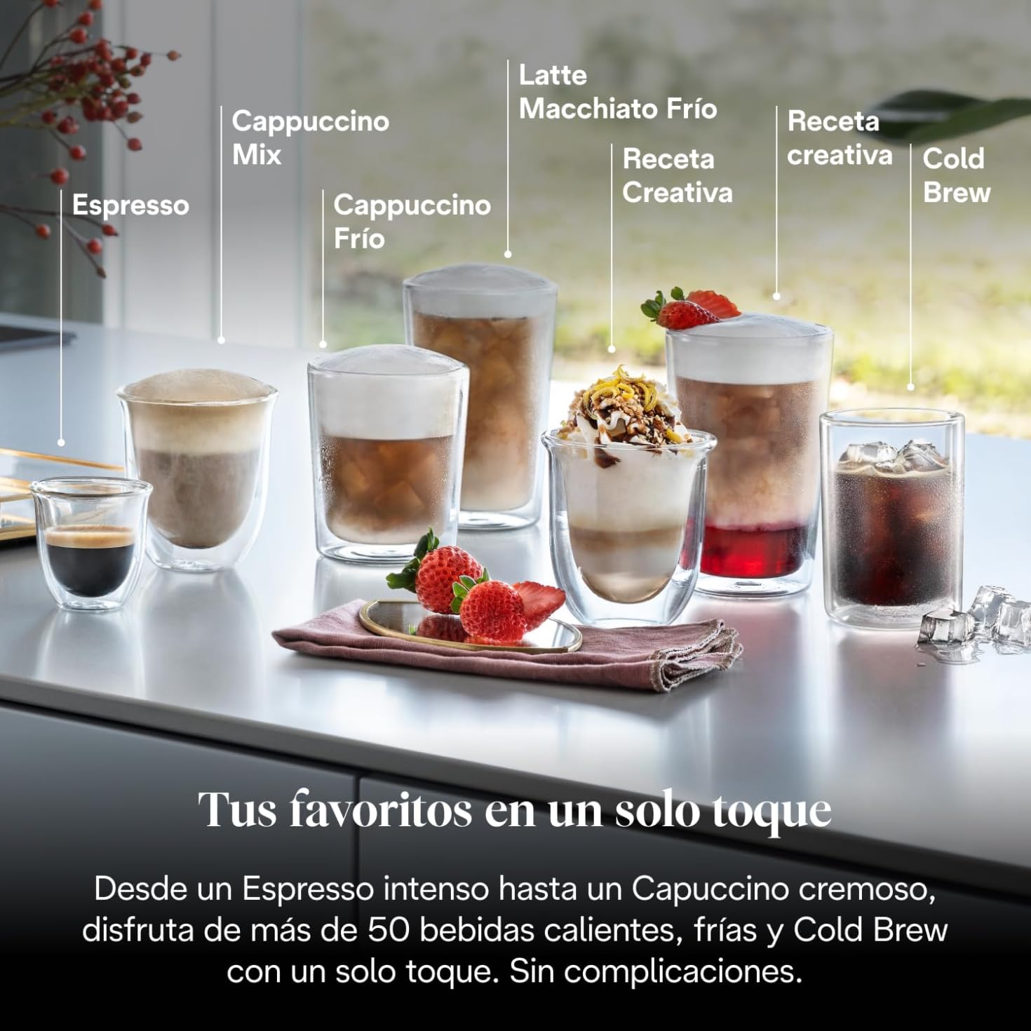 De'Longhi Eletta Explore ECAM452.67.G, Cafetera Superautomática Bebidas Calientes y Frías con Cold Extraction Technology, Recetas Cold Brew, LatteCrema Hot and Cool para Leche y Bebidas Vegetales